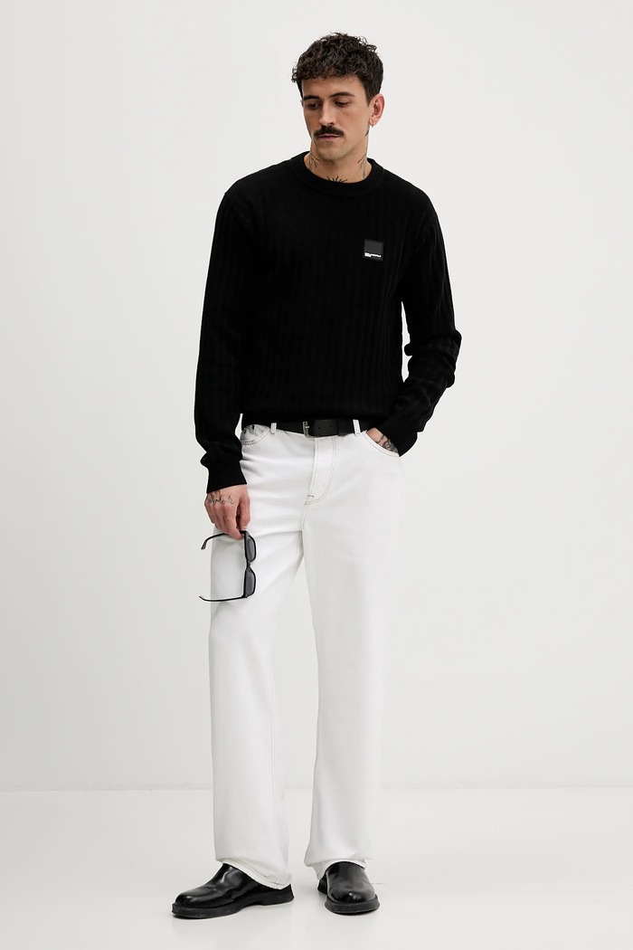Pulover Karl Lagerfeld Jeans B1M18022 črna SS26