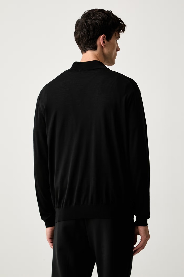 Odzież Paul&Shark sweter męski wełniany 99311035 czarny