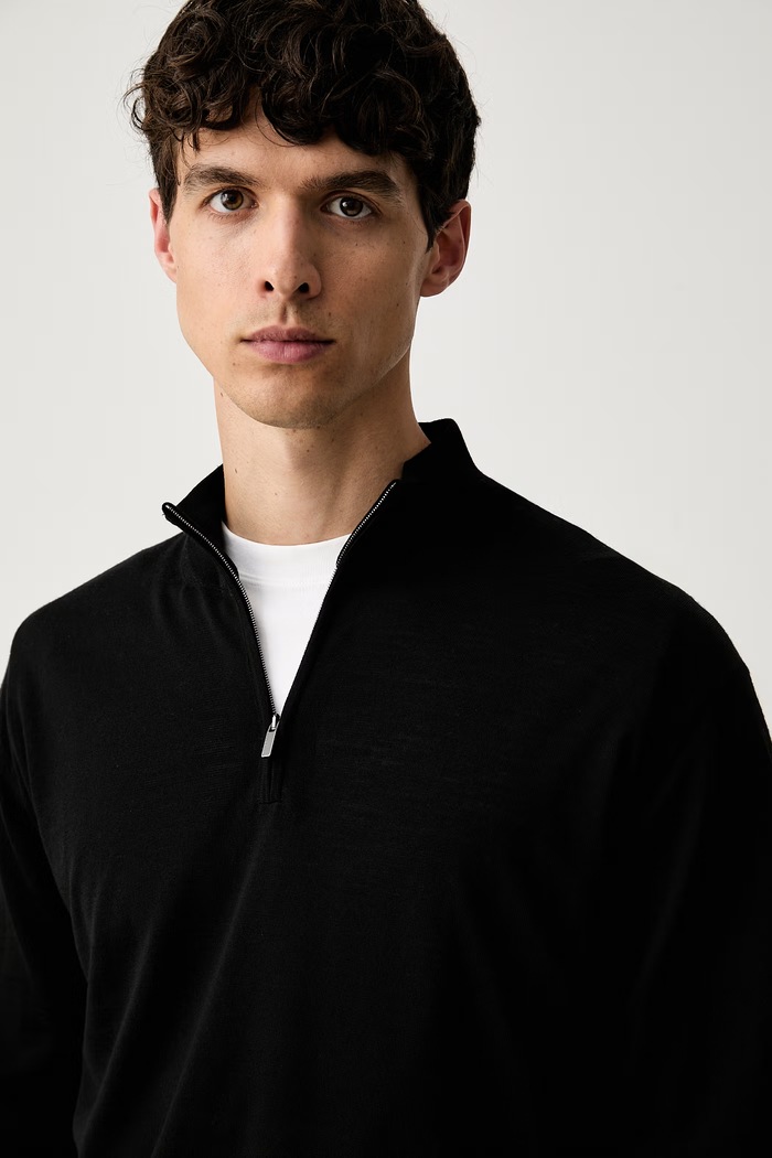 Paul&Shark sweter męski wełniany czarny 99311035