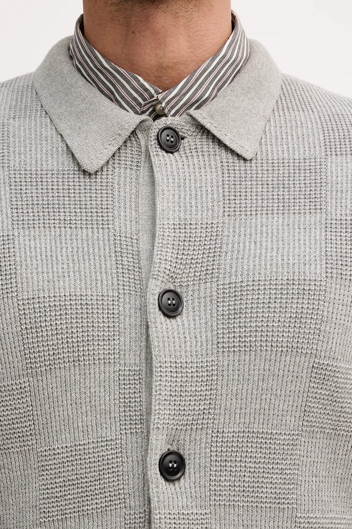 Бавовняний кардиган Barbour Falton MKN1701 сірий