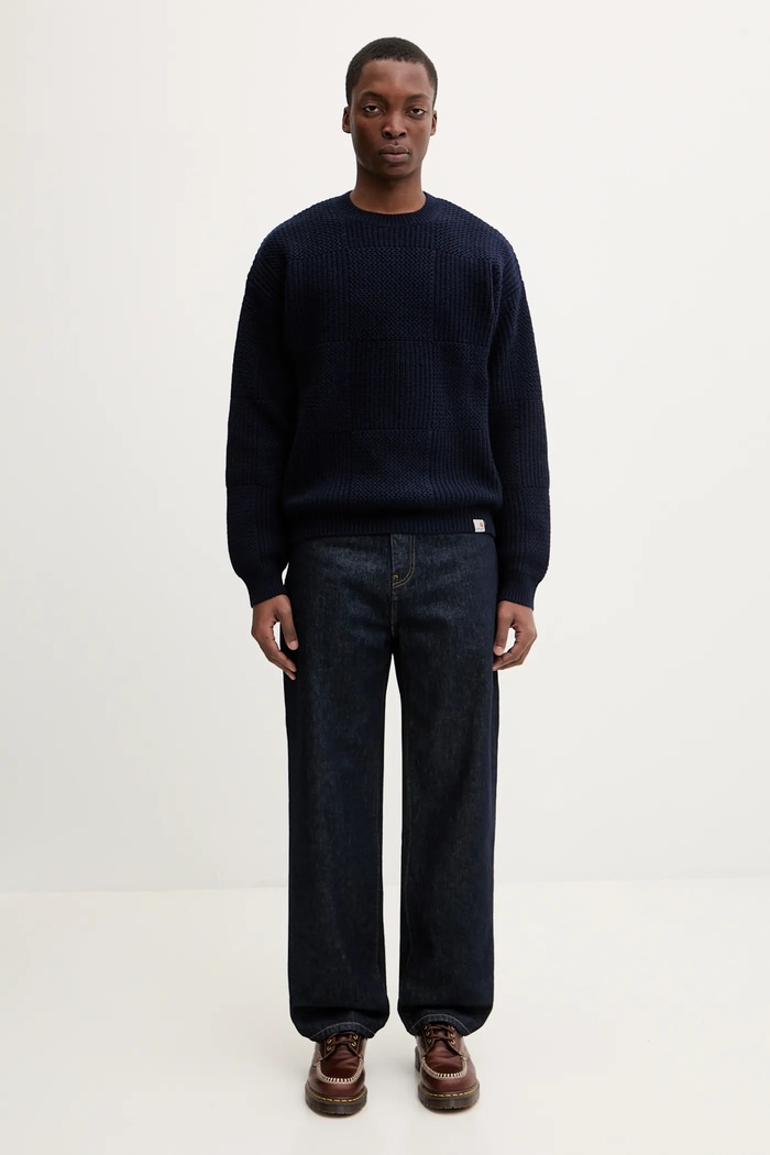 Свитер с добавлением шерсти Carhartt WIP Bishop Sweater I035591.1CXX тёмно-синий