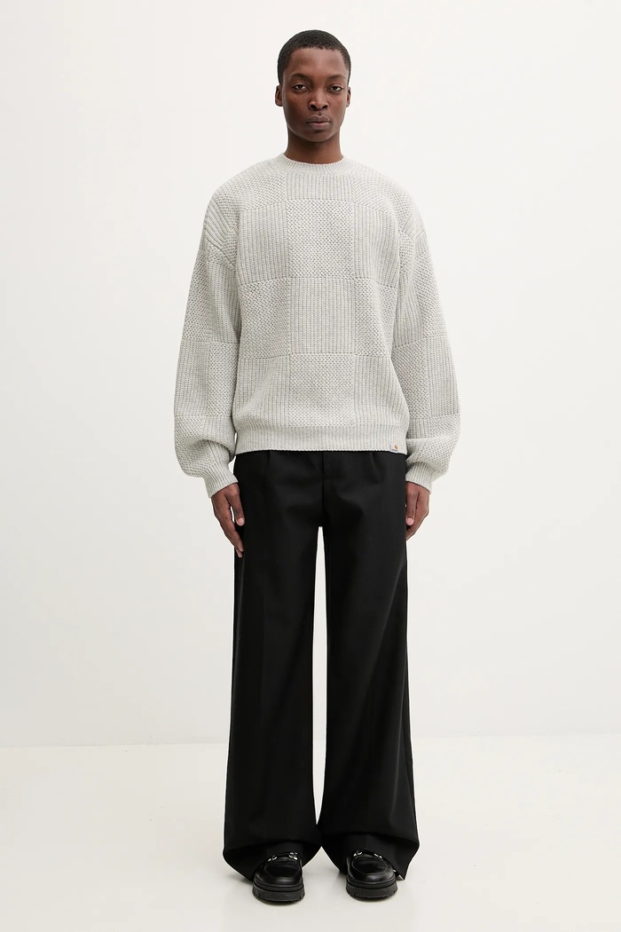 Светр із додаванням вовни Carhartt WIP Bishop Sweater I035591.3GEXX сірий