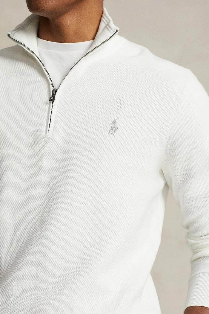 Βαμβακερό πουλόβερ Polo Ralph Lauren 32/2 COTTON λευκό 710932304502