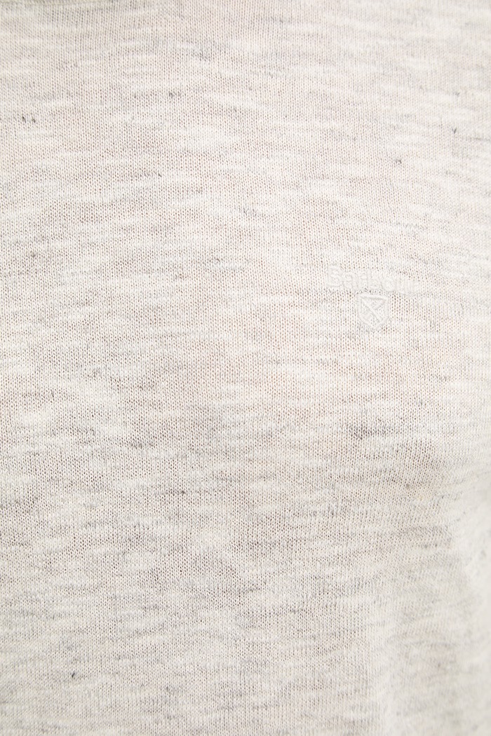 Pulover s primesjo lanu Barbour Flaxby MKN1712 bež