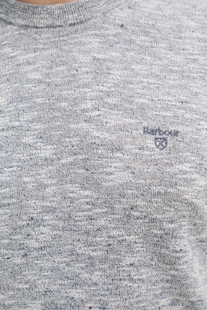 Pulover s primesjo lanu Barbour Flaxby MKN1712 mornarsko modra