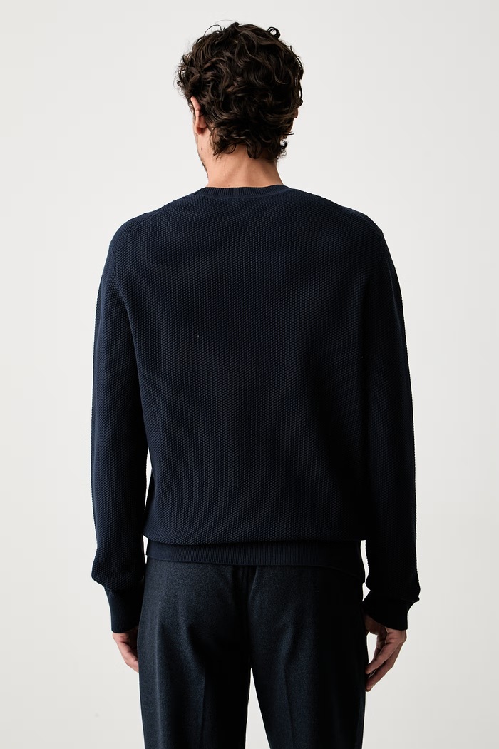 Odzież Calvin Klein sweter męski bawełniany LV04LF304G granatowy