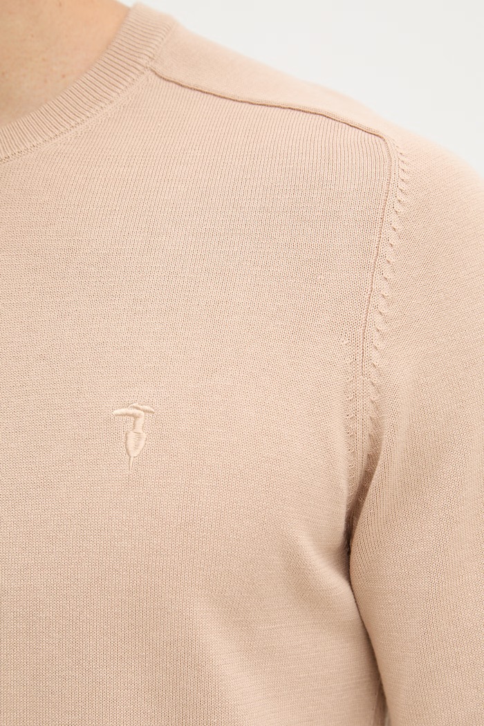 Trussardi férfi pulóver pamuttal M0598000064N bézs