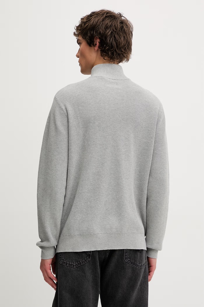 Oblečenie Bavlnený sveter Levi's LIGHTWEIGHT HM QUARTER ZIP 0058U sivá