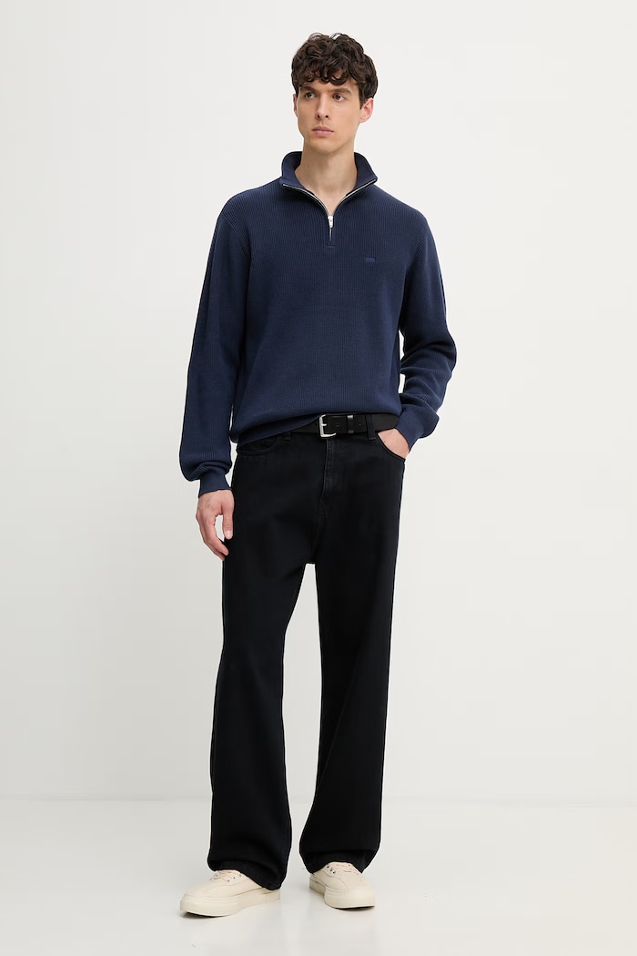 Levi's pulover de bumbac LIGHTWEIGHT HM QUARTER ZIP 0058U albastru SS26