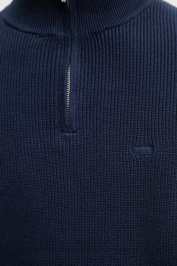 Levi's pulover de bumbac LIGHTWEIGHT HM QUARTER ZIP 0058U albastru