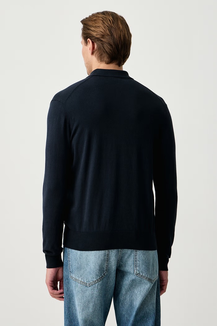 Sisley Sweter męski z bawełną granatowy 10F2S300S