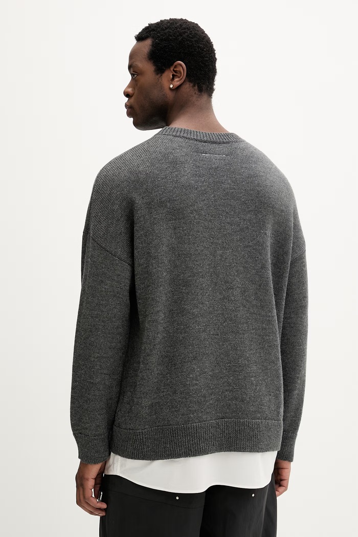 Odzież MM6 Maison Margiela sweter z dodatkiem wełny SH0HL0039.M13206.855M szary