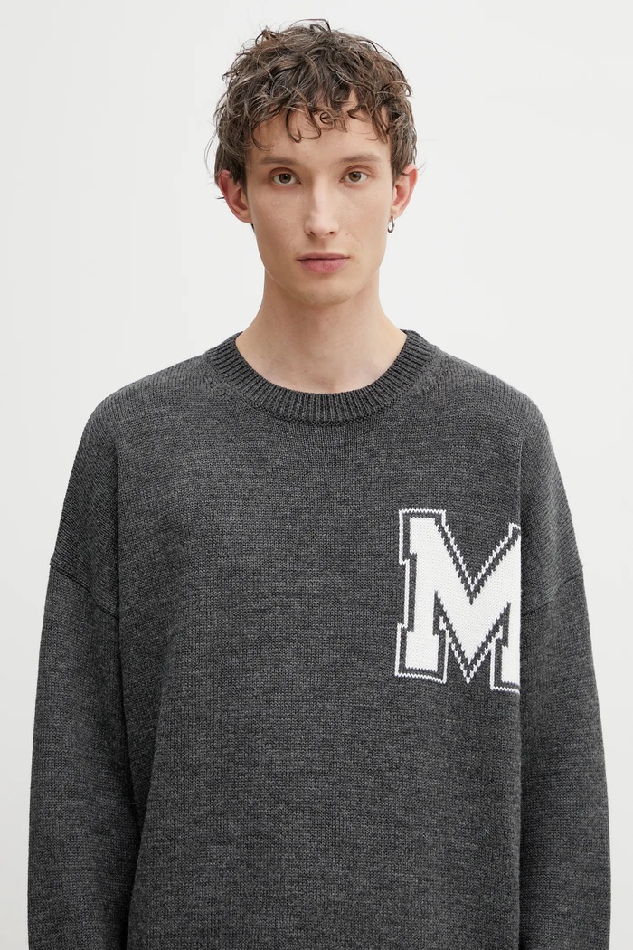MM6 Maison Margiela sweter z dodatkiem wełny szary SH0HL0039.M13206.855M