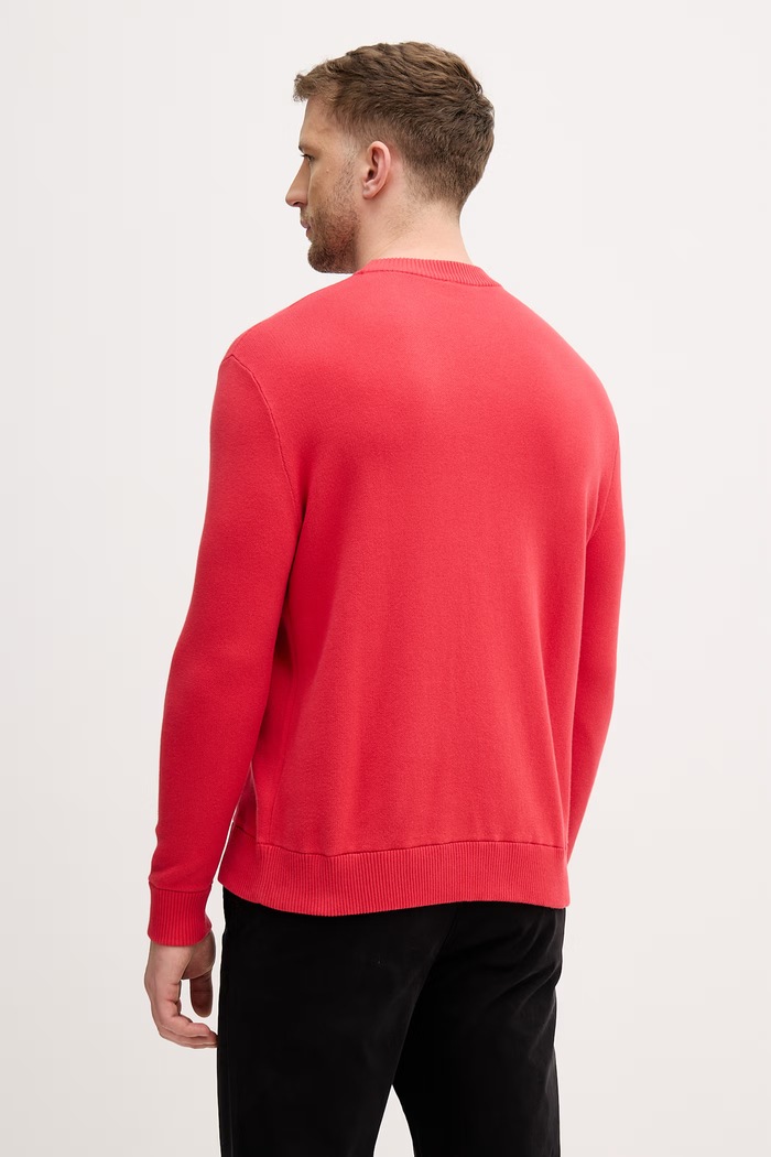 Oblečenie United Colors of Benetton pánsky bavlnený sveter 1UAEU10B6 červená