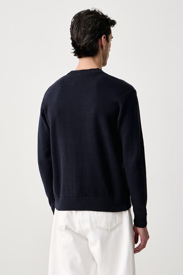 Îmbrăcăminte United Colors of Benetton Pulover pentru bărbați din bumbac 1UAEU10B6 bleumarin