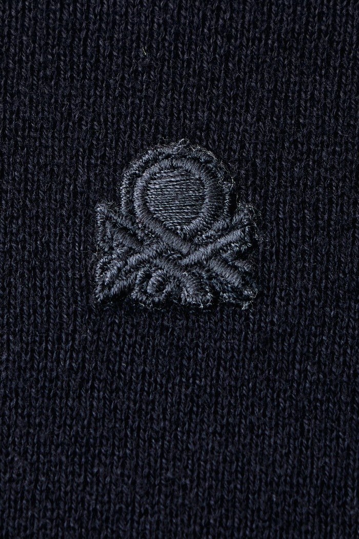 Pulover pentru bărbați din bumbac United Colors of Benetton bleumarin 1UAEU10B6
