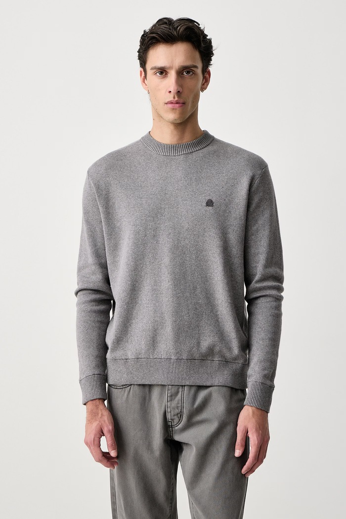 United Colors of Benetton Sweter męski bawełniany szary 1UAEU10B6