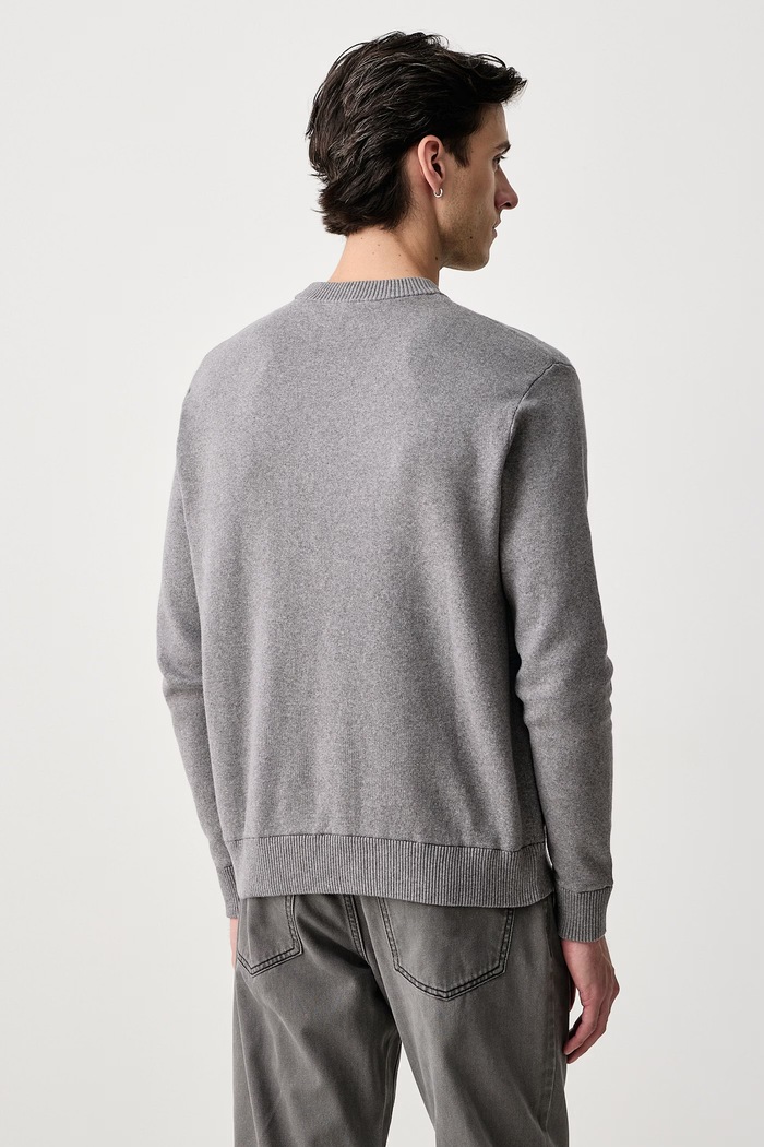 Odzież United Colors of Benetton Sweter męski bawełniany 1UAEU10B6 szary