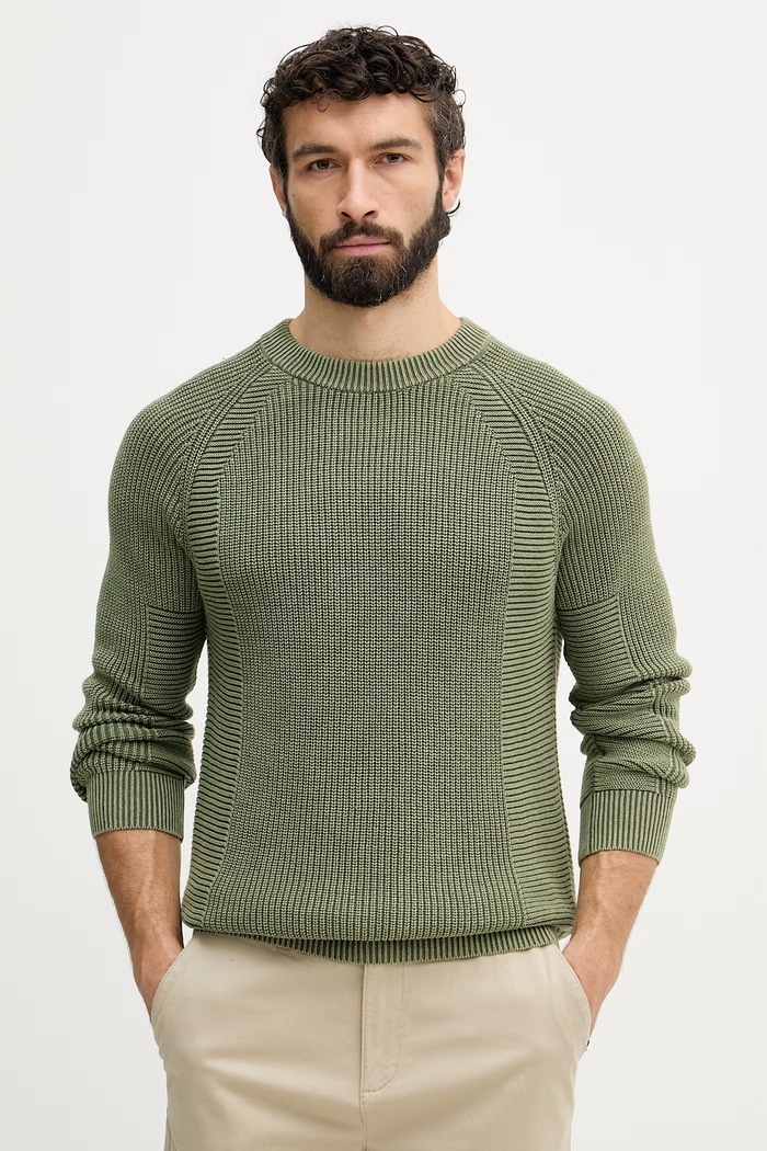 United Colors of Benetton sweter męski zielony 1VOXU10AK