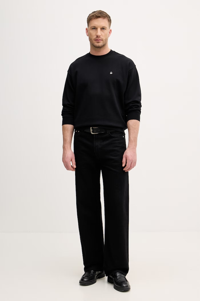 United Colors of Benetton bluza męska bawełniana 342ZU1093. czarny SS26