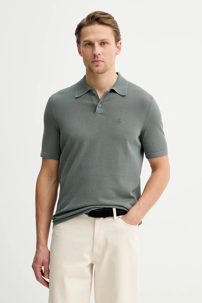 Marc O'Polo polo de bumbac regular verde 5000012741