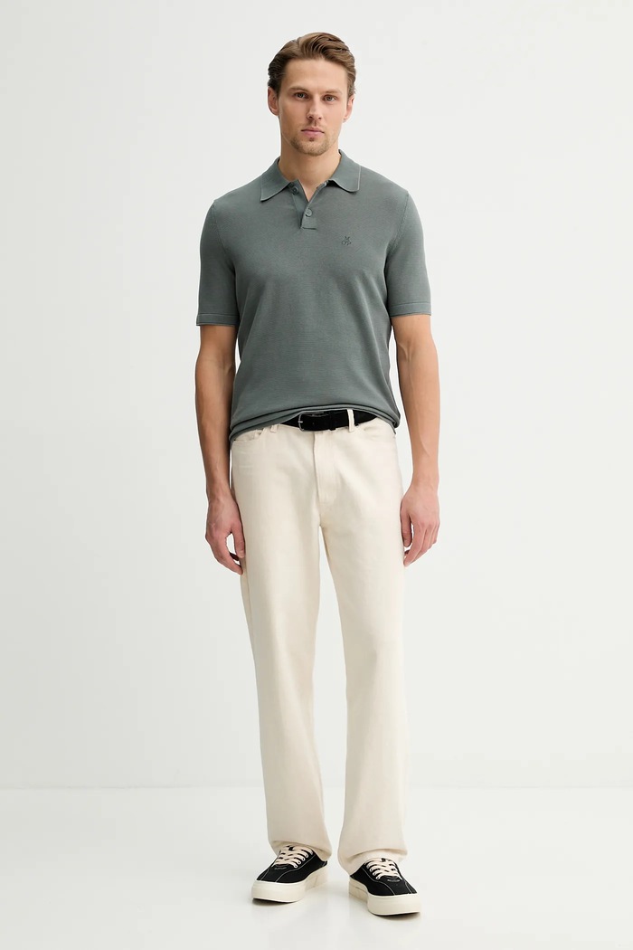Marc O'Polo polo de bumbac 5000012741 verde SS26