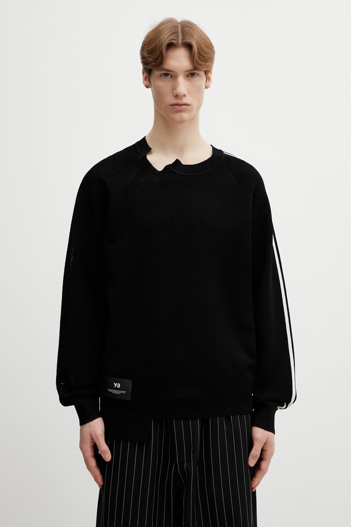 Πουλόβερ Y-3 KNIT SWEATER απλό μαύρο KR2395