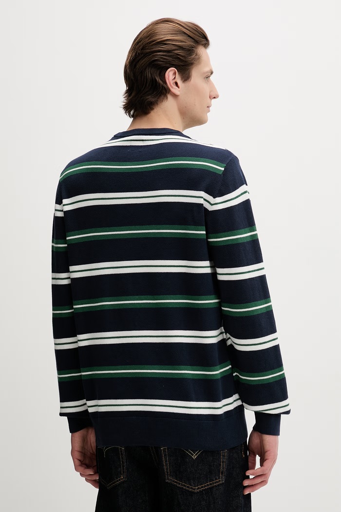 Oblečenie Levi's sveter pánsky bavlnený LIGHTWEIGHT HM A7207.0034 tmavomodrá