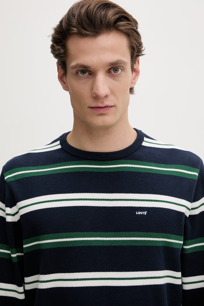 Levi's sveter pánsky bavlnený LIGHTWEIGHT HM tmavomodrá A7207.0034