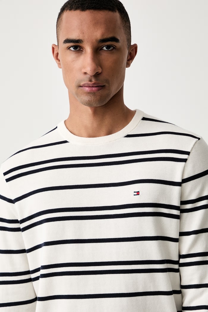 Tommy Hilfiger sweter męski bawełniany beżowy MW0MW39999.