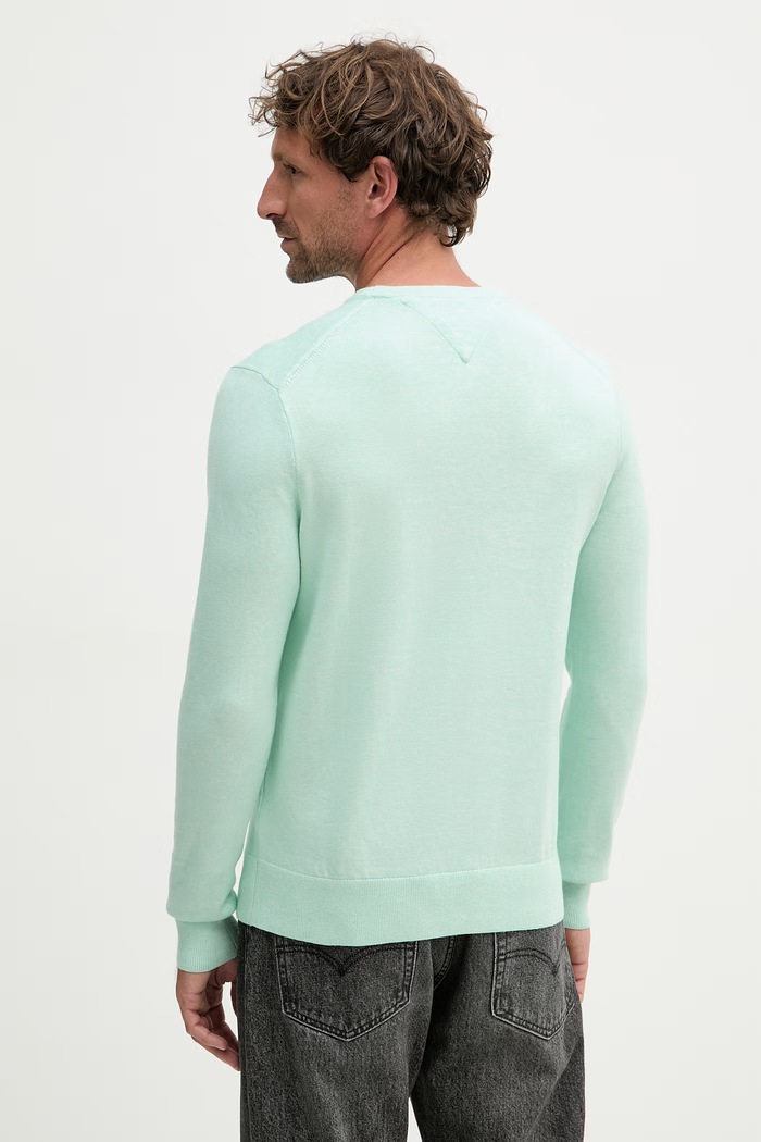 Îmbrăcăminte Tommy Hilfiger pulover bărbați din bumbac MW0MW39999. verde