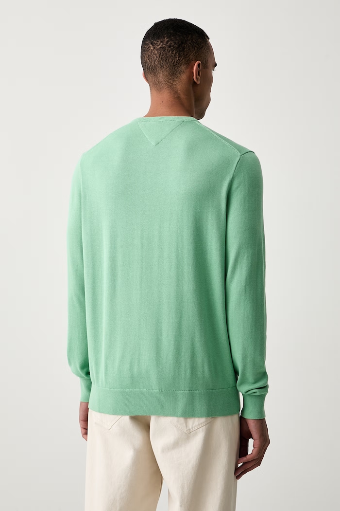 Odzież Tommy Hilfiger sweter męski bawełniany MW0MW39999. zielony