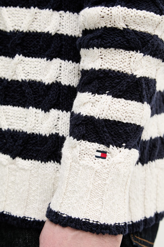Tommy Hilfiger pulover bărbați din bumbac MW0MW42782 bej