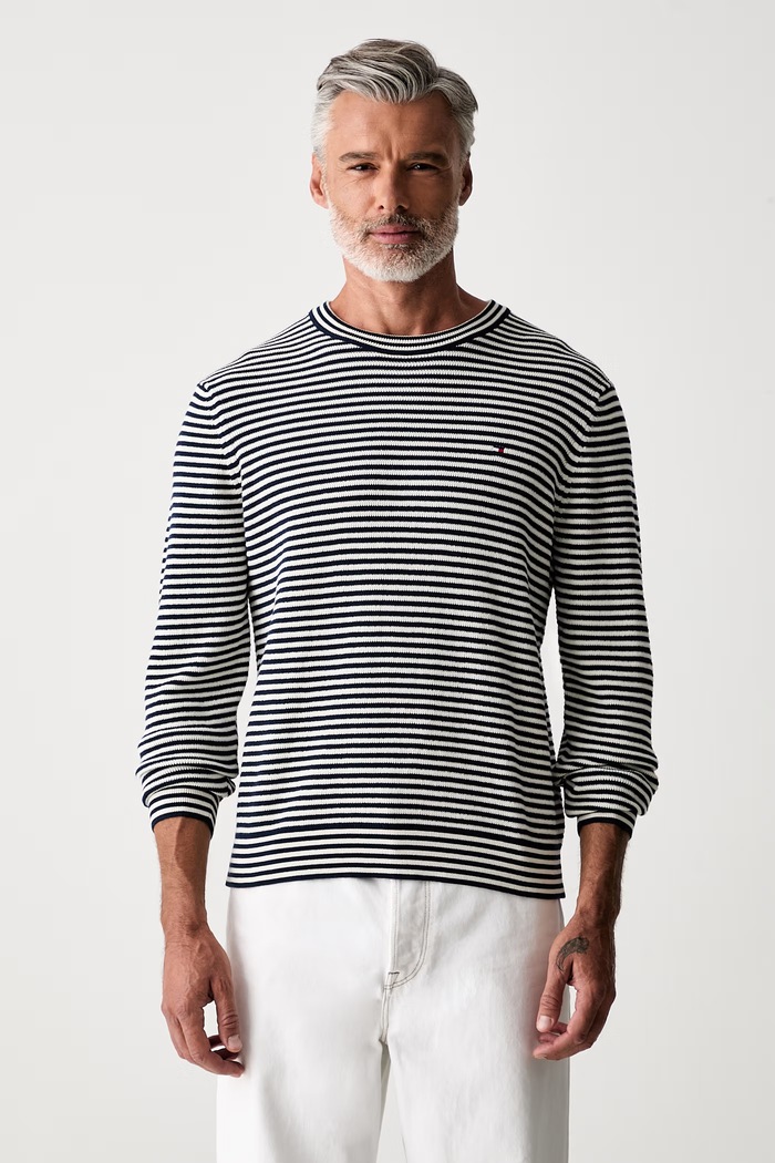Tommy Hilfiger sweter męski bawełniany granatowy MW0MW42799