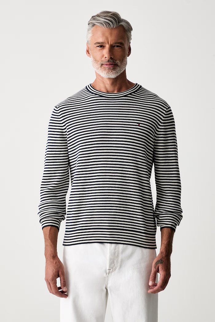 Tommy Hilfiger sweter męski bawełniany granatowy MW0MW42799