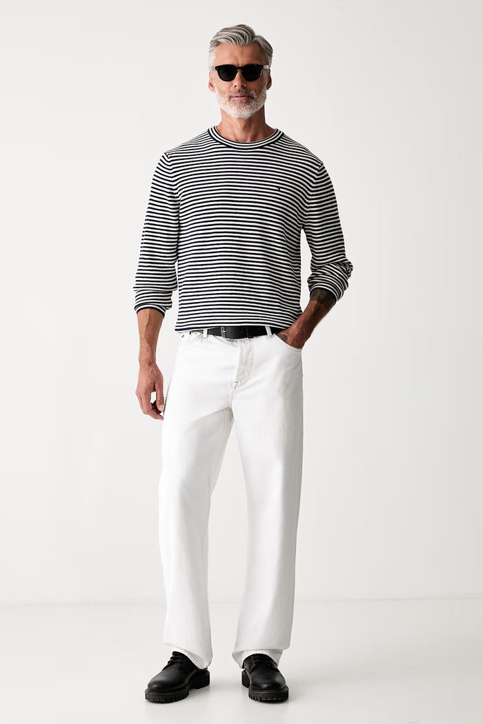 Tommy Hilfiger sweter męski bawełniany MW0MW42799 granatowy SS26