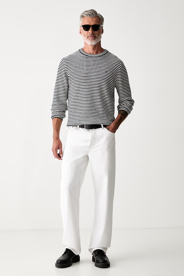 Tommy Hilfiger sweter męski bawełniany MW0MW42799 granatowy SS26