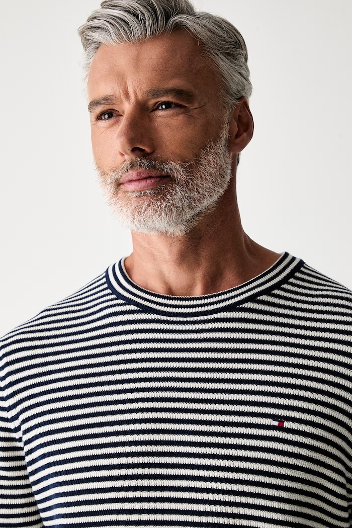 Tommy Hilfiger sweter męski bawełniany granatowy MW0MW42799