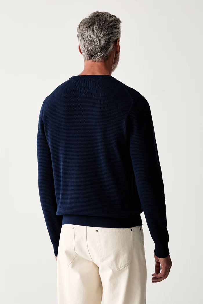 Odzież Tommy Hilfiger sweter męski bawełniany MW0MW42799 granatowy