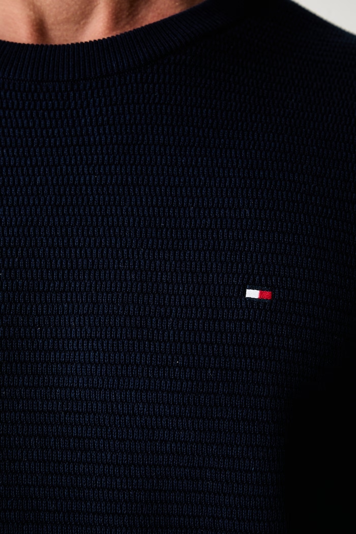 Tommy Hilfiger sweter męski bawełniany MW0MW42799 granatowy