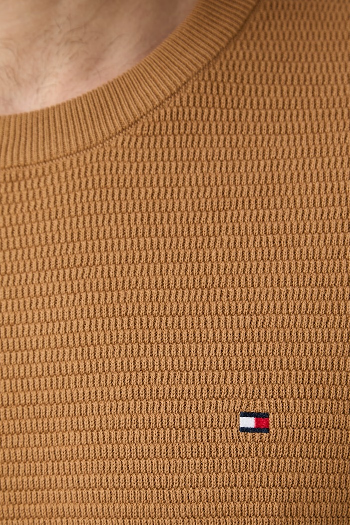 Tommy Hilfiger sveter pánsky bavlnený MW0MW42799 hnedá