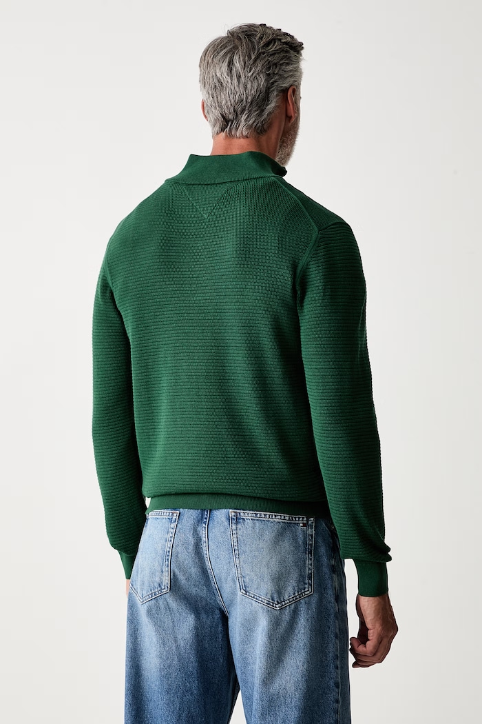 Odzież Tommy Hilfiger sweter męski bawełniany MW0MW42916 zielony