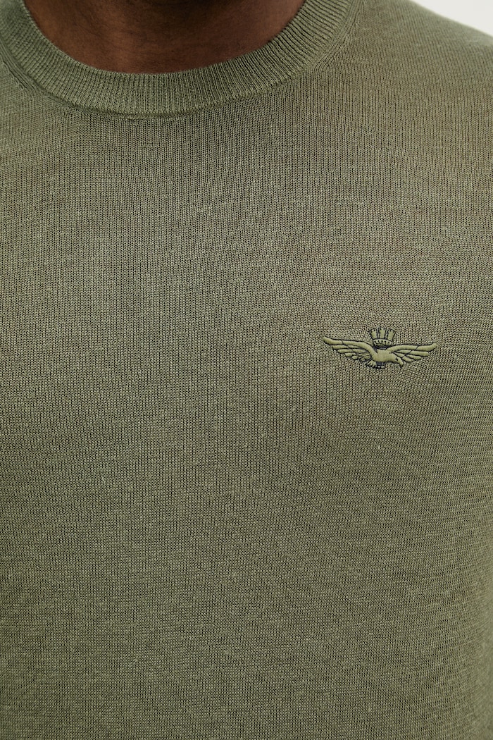 Aeronautica Militare pulover din in MA1623UL00935 verde