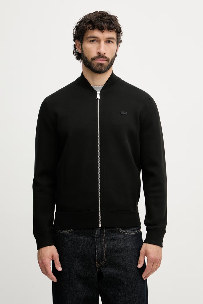 Lacoste sveter na gombíky pánsky čierna AH1024