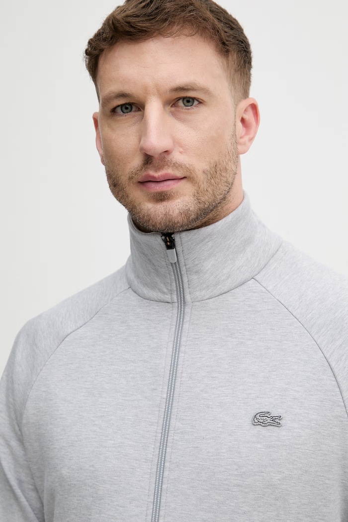 Lacoste pánska mikina na zips sivá SH9559