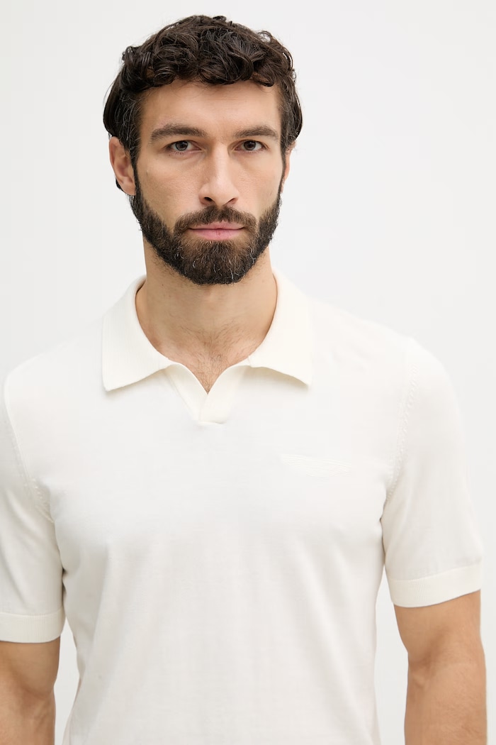 BOSS polo tričko pánske bavlnené BOSS X ASTON MARTIN béžová 50560497