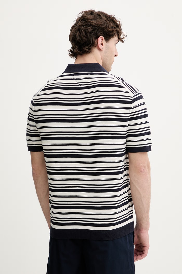 Oblečenie Tommy Hilfiger úpletové polo tričko pánske bavlnené MW0MW42795 tmavomodrá