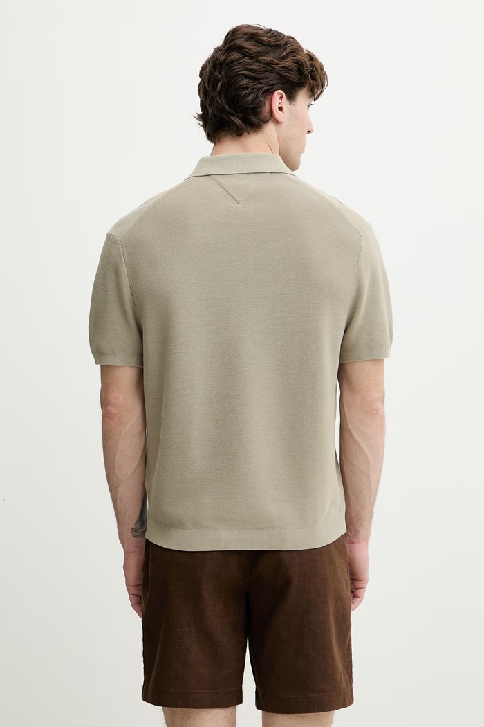 Odzież Tommy Hilfiger polo swetrowe męskie bawełniane MW0MW42795 zielony