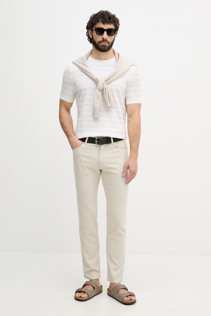 BOSS T-shirt ανδρικό με βαμβάκι Nalon 50560482 λευκό SS26