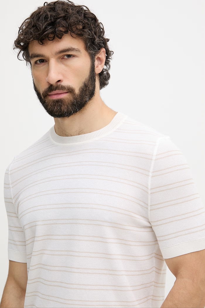BOSS T-shirt ανδρικό με βαμβάκι Nalon λευκό 50560482